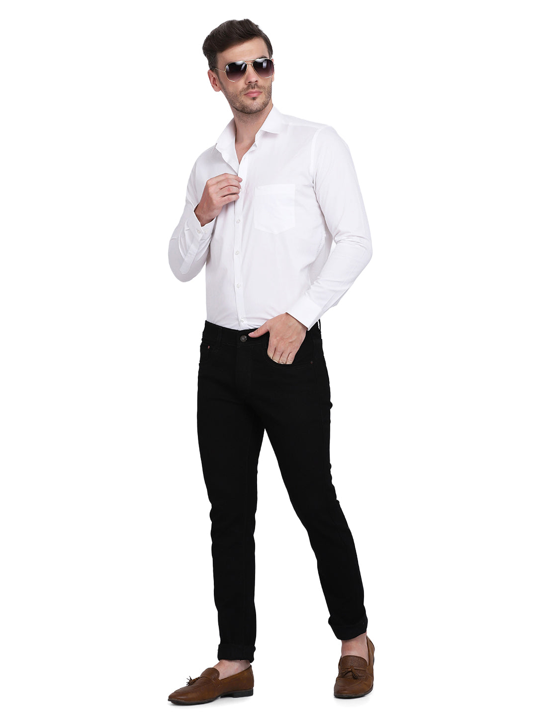Double Cloth Crinkled Cotton men's Long Sleeves shirt