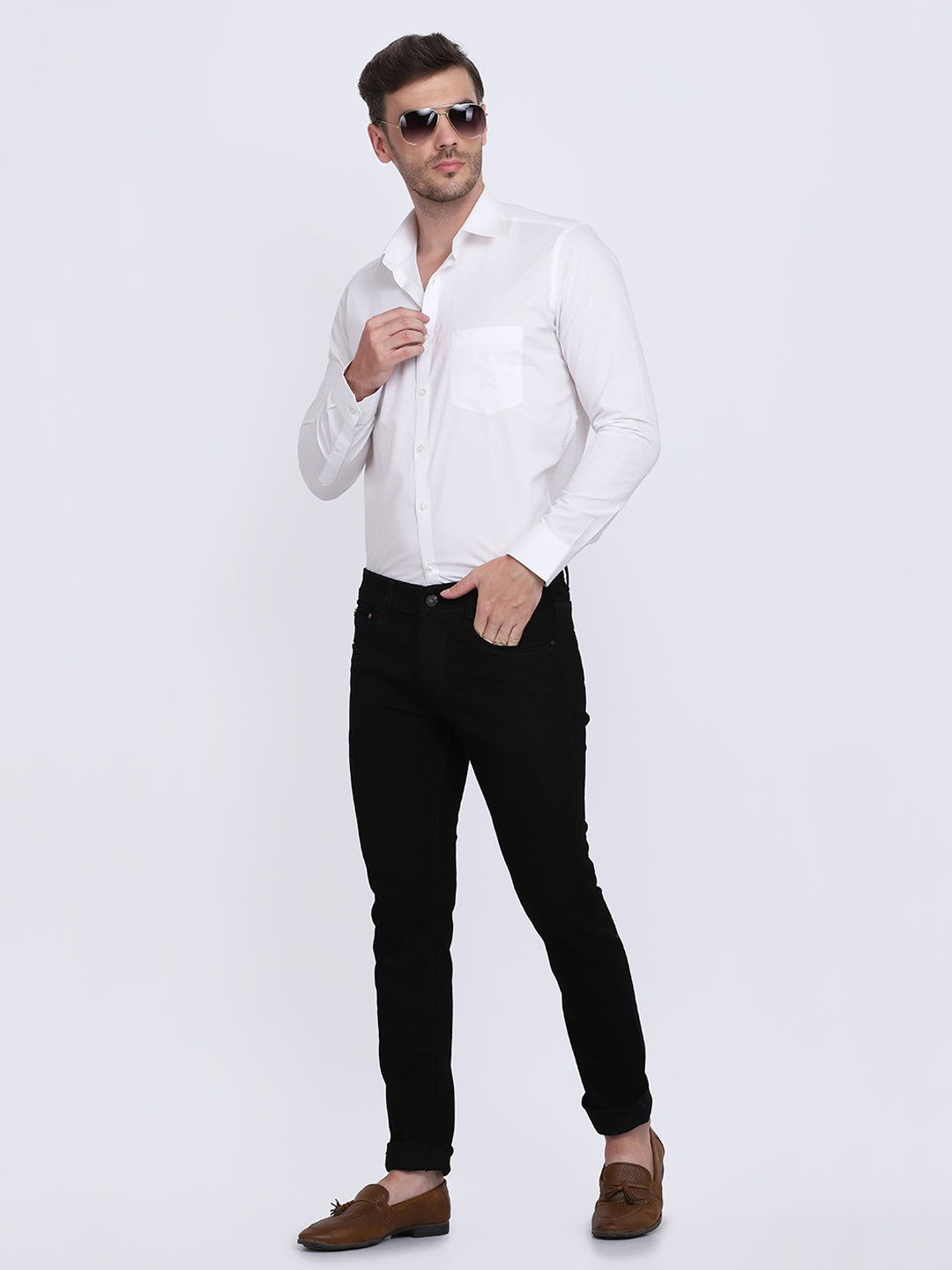 Super White Regular Fit Format/Casual wear shirt
