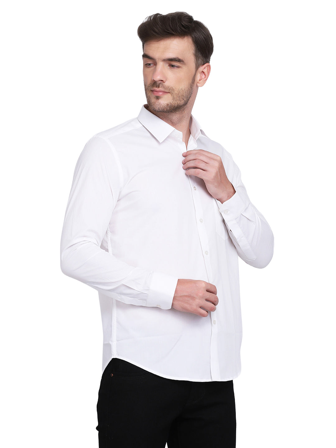 Double Cloth Crinkled Cotton men's Long Sleeves shirt