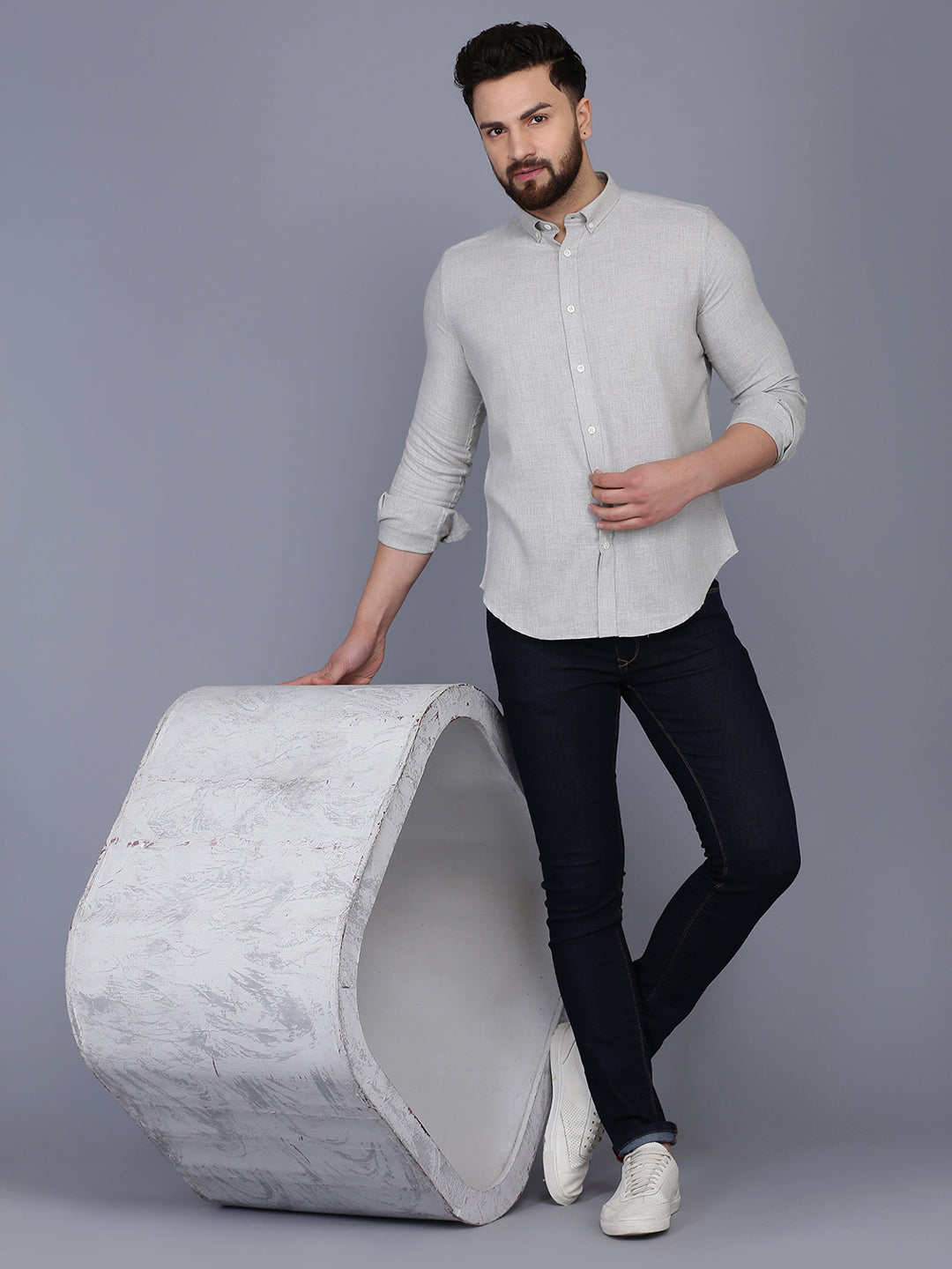 Men Slim Fit Flannel Casual Shirt