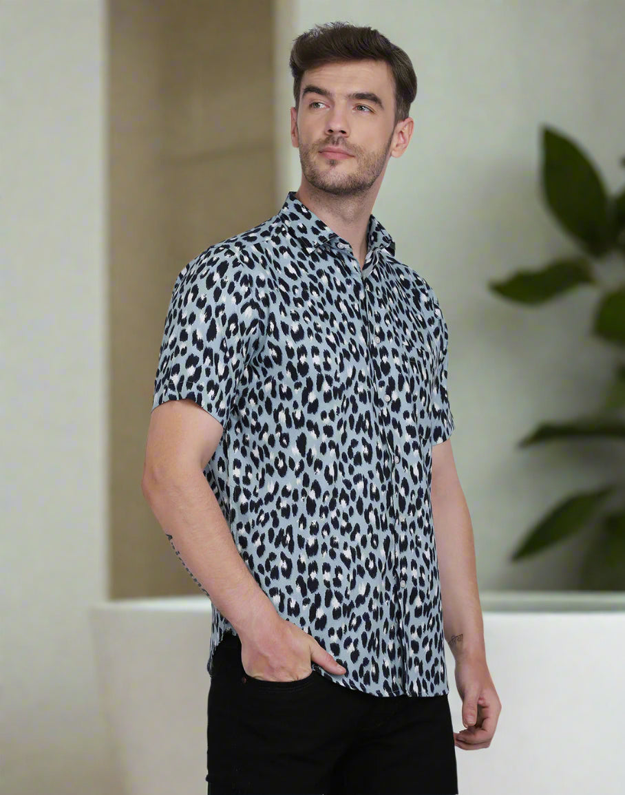 Leopard Animal Print Casual/Party Resort shirt