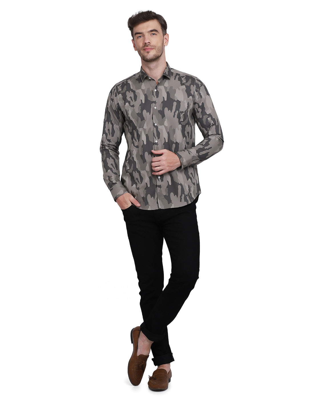 camouflage army Print shirt