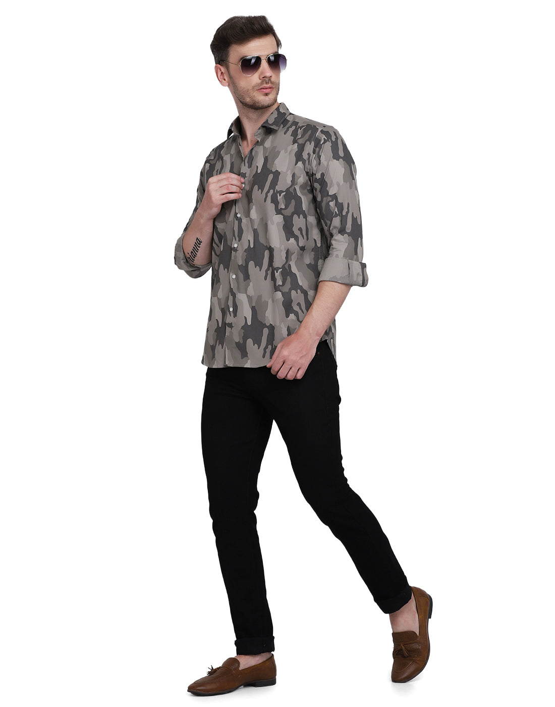 camouflage army Print shirt
