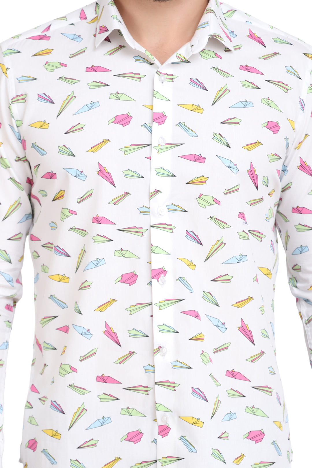 conversational airplane print men’s Shirt