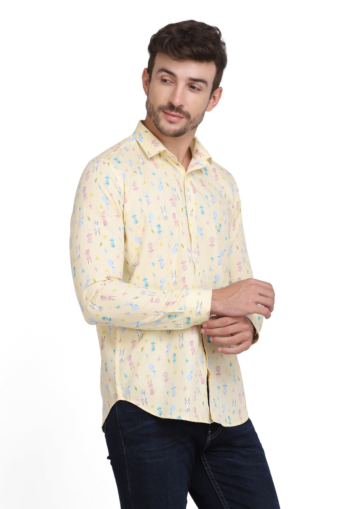 conversational bunny print men’s Shirt