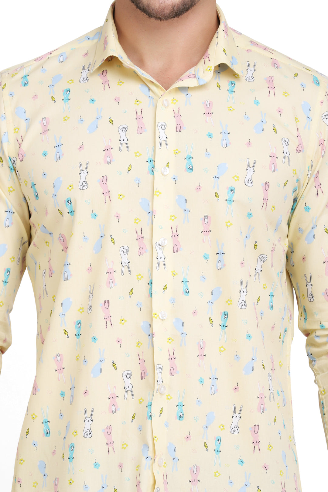 conversational bunny print men’s Shirt
