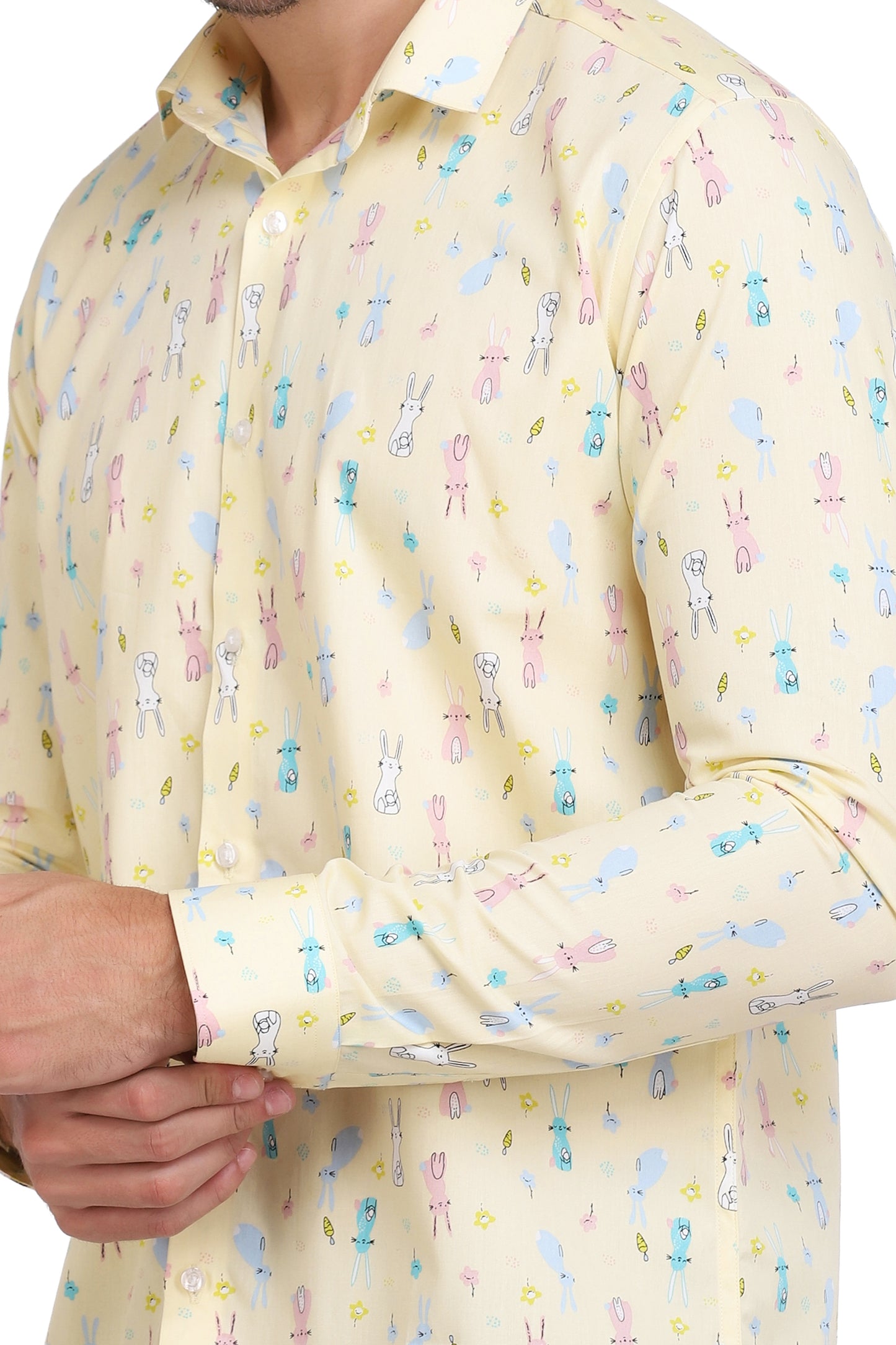 conversational bunny print men’s Shirt