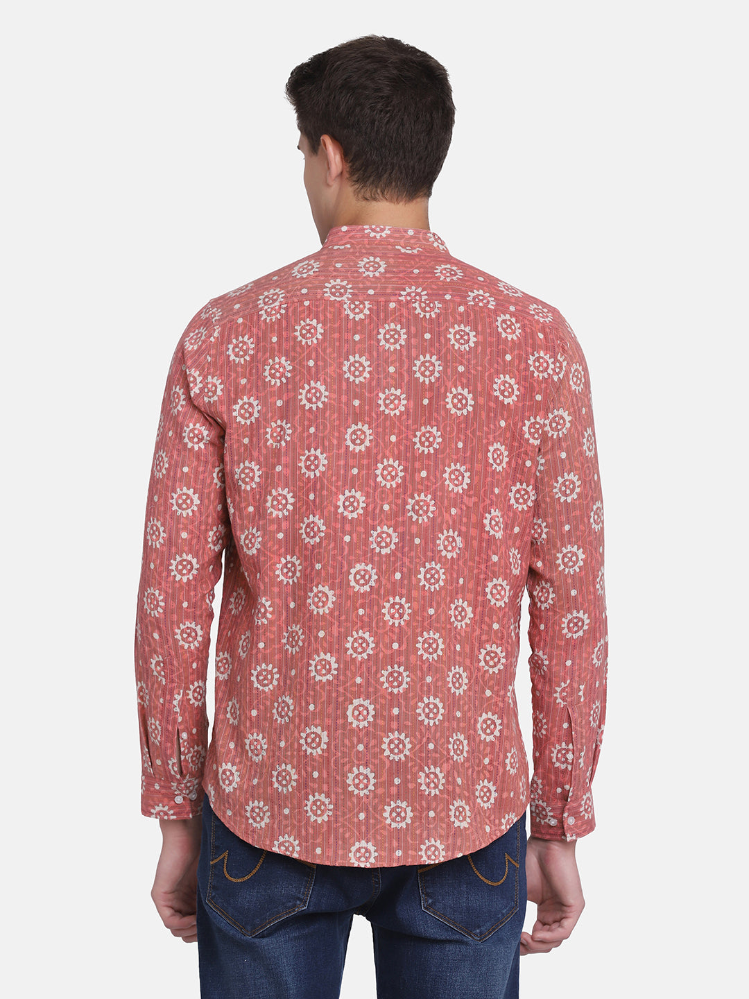 Ethnic Drops Stripes Print Shirt