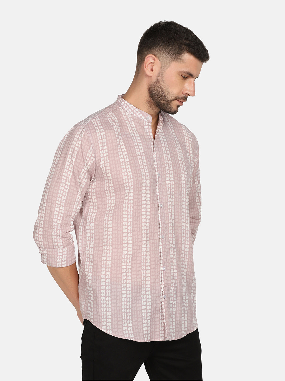 Ethnic Drop Vertical Stripes Print Shirt