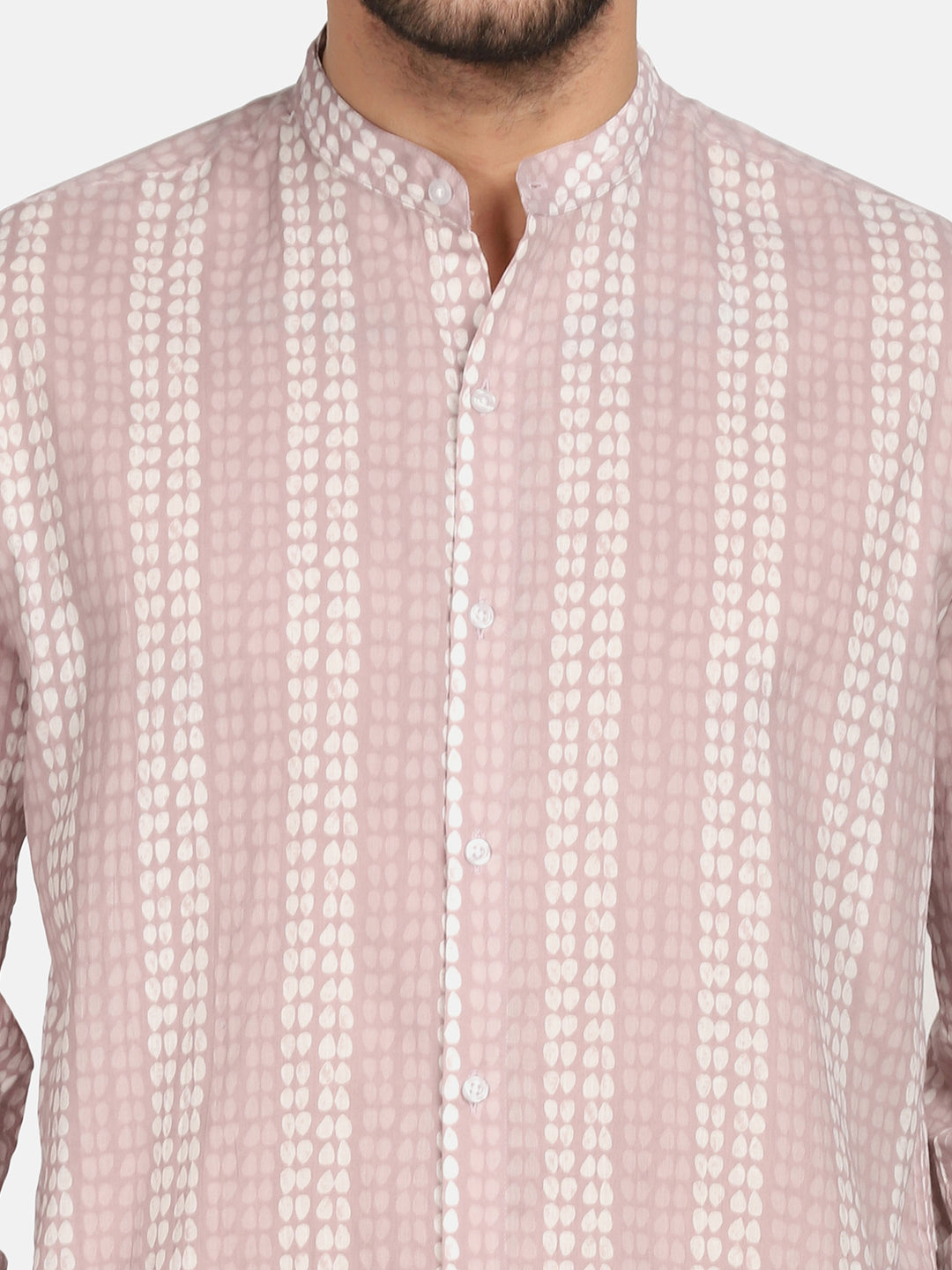 Ethnic Drop Vertical Stripes Print Shirt