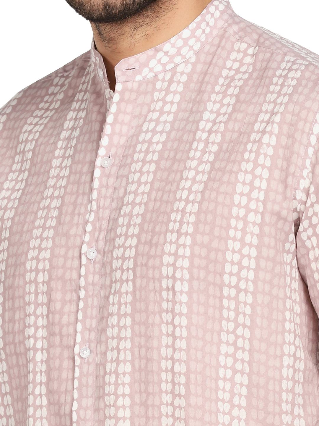 Ethnic Drop Vertical Stripes Print Shirt