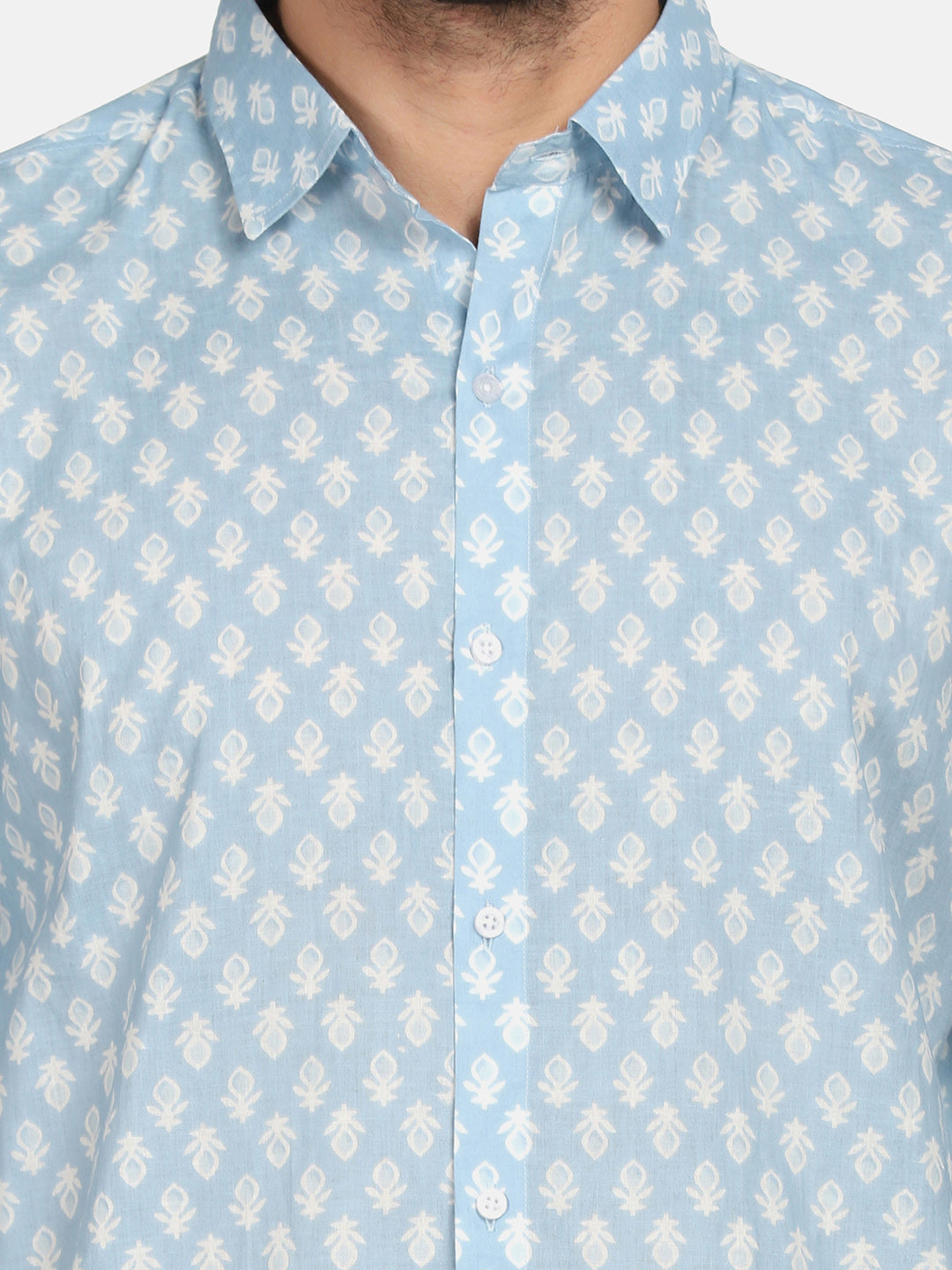 ETHNIC DROP STRIPES PRINT SHIRT