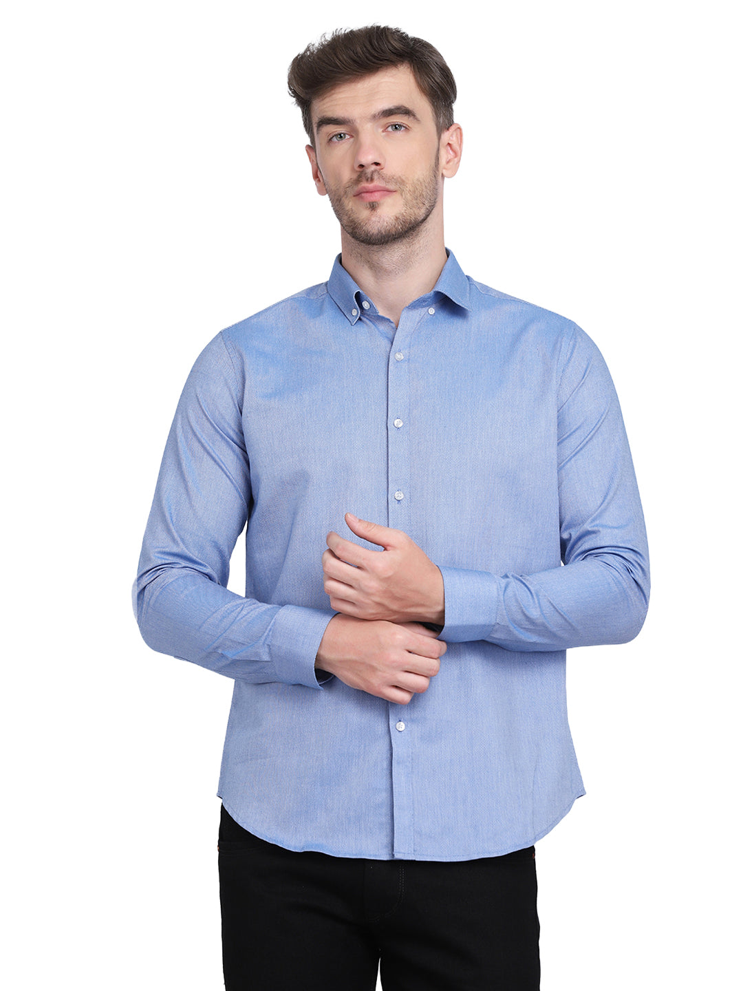 Cotton oxford formal Royal blue Shirt