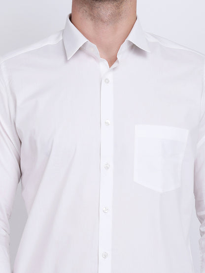 Super White Regular Fit Format/Casual wear shirt