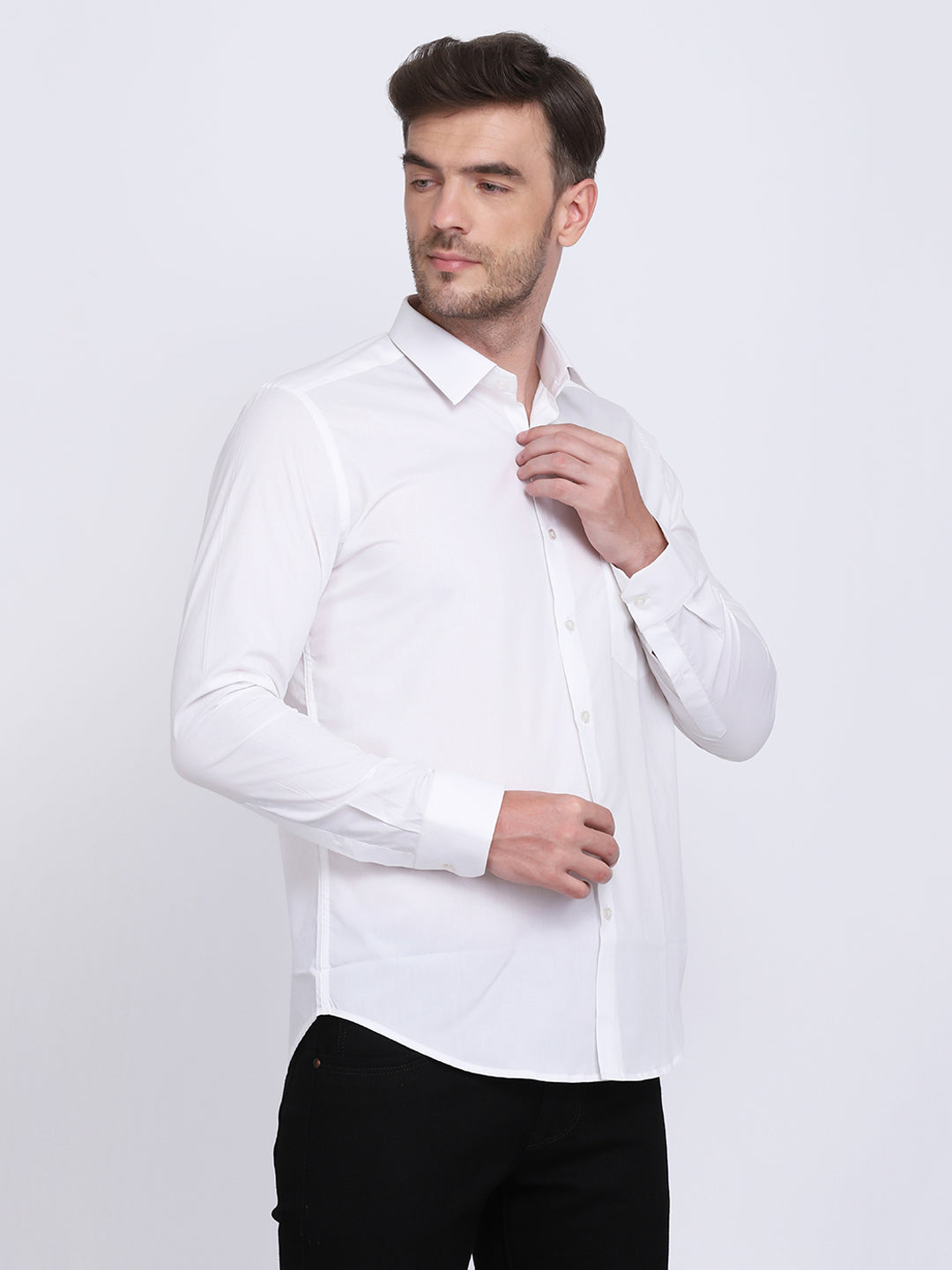 Super White Regular Fit Format/Casual wear shirt