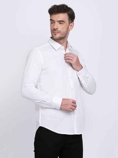 Super White Regular Fit Format/Casual wear shirt