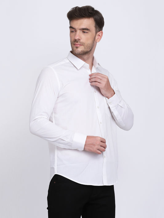 Super White Regular Fit Format/Casual wear shirt