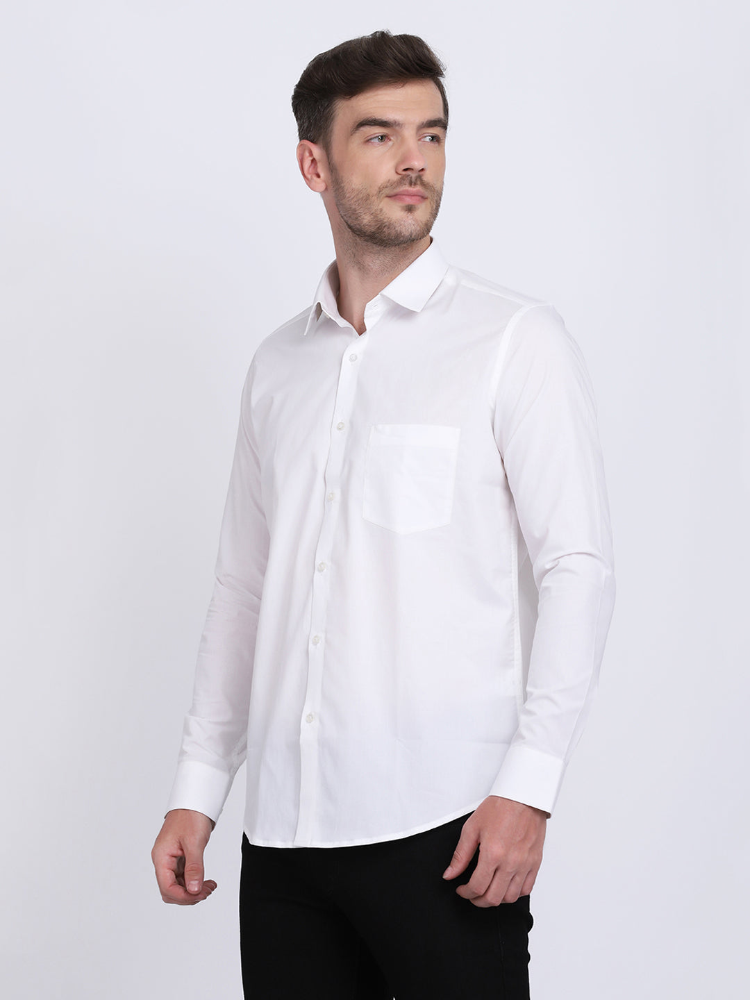 Super White Regular Fit Format/Casual wear shirt