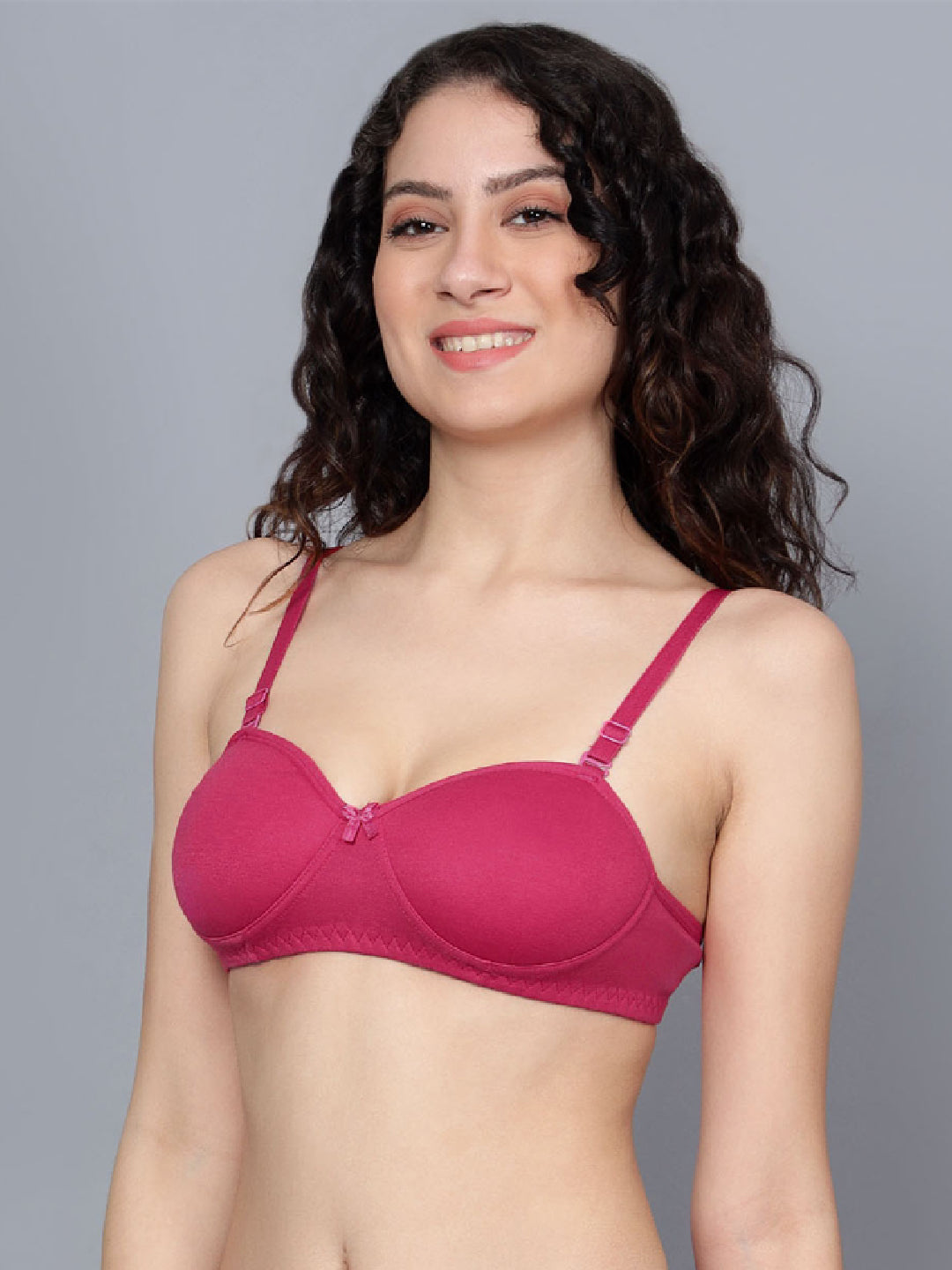 Pack Of 3 Colors Padded Non-Wired Half Cup Casual T-Shirt Bra