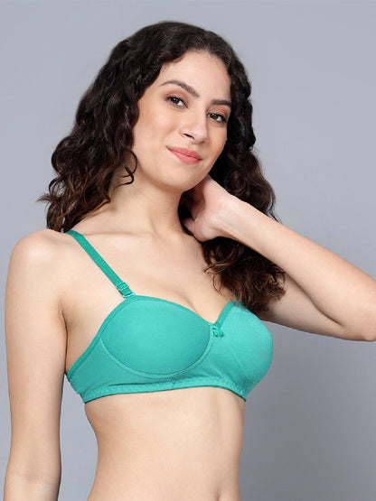Pack Of 3 Colors Padded Non-Wired Half Cup Casual T-Shirt Bra