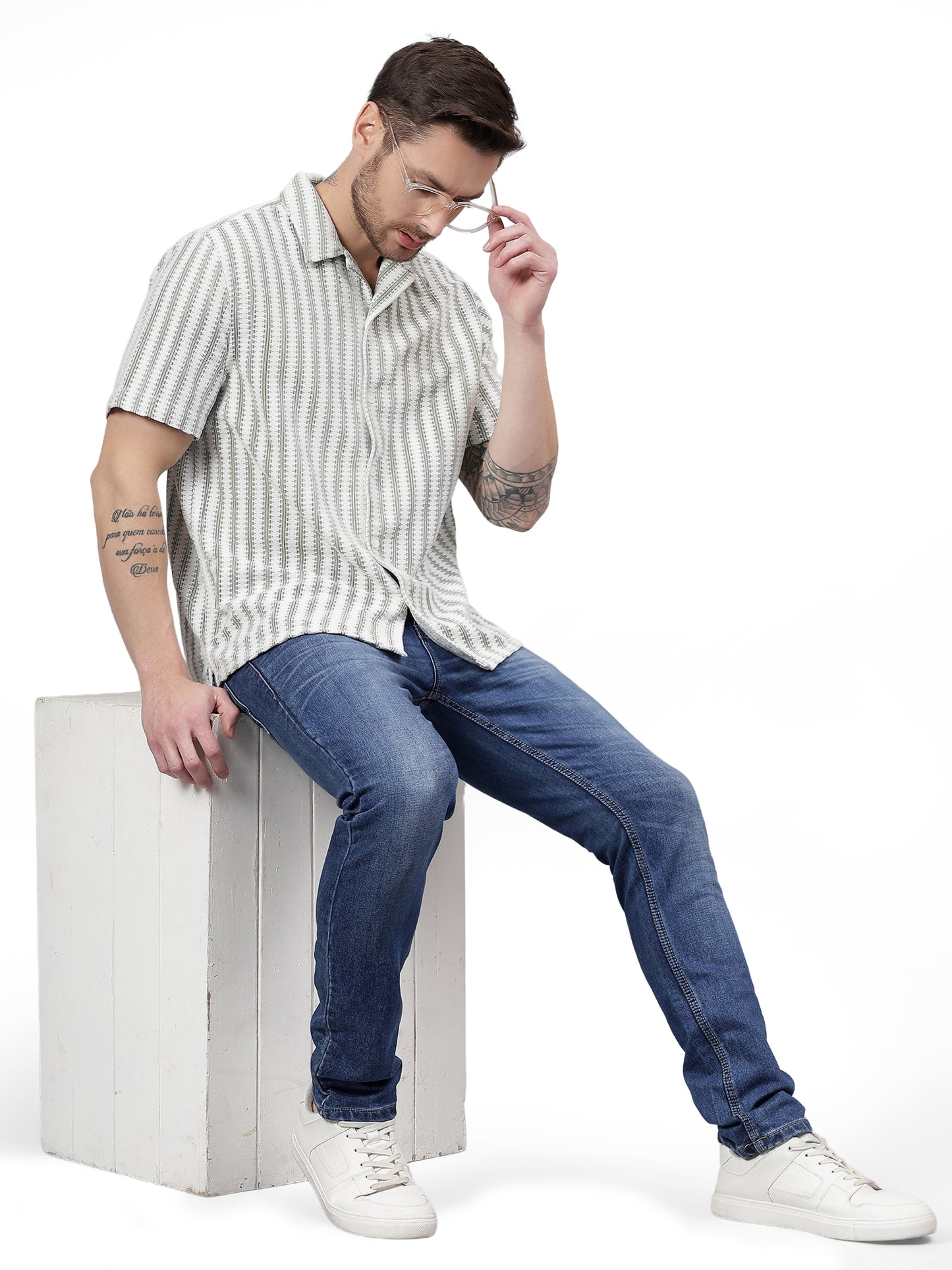 Mesh Juq. Half Sleeve Trending  Men's Wear Shirt