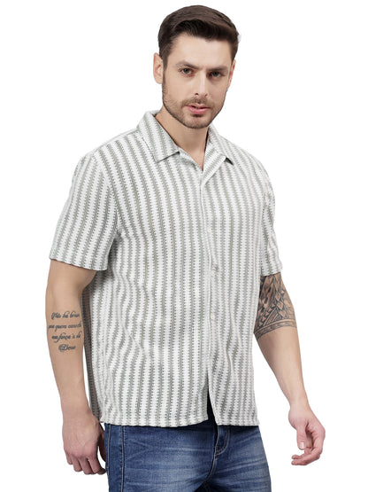Mesh Juq. Half Sleeve Trending  Men's Wear Shirt