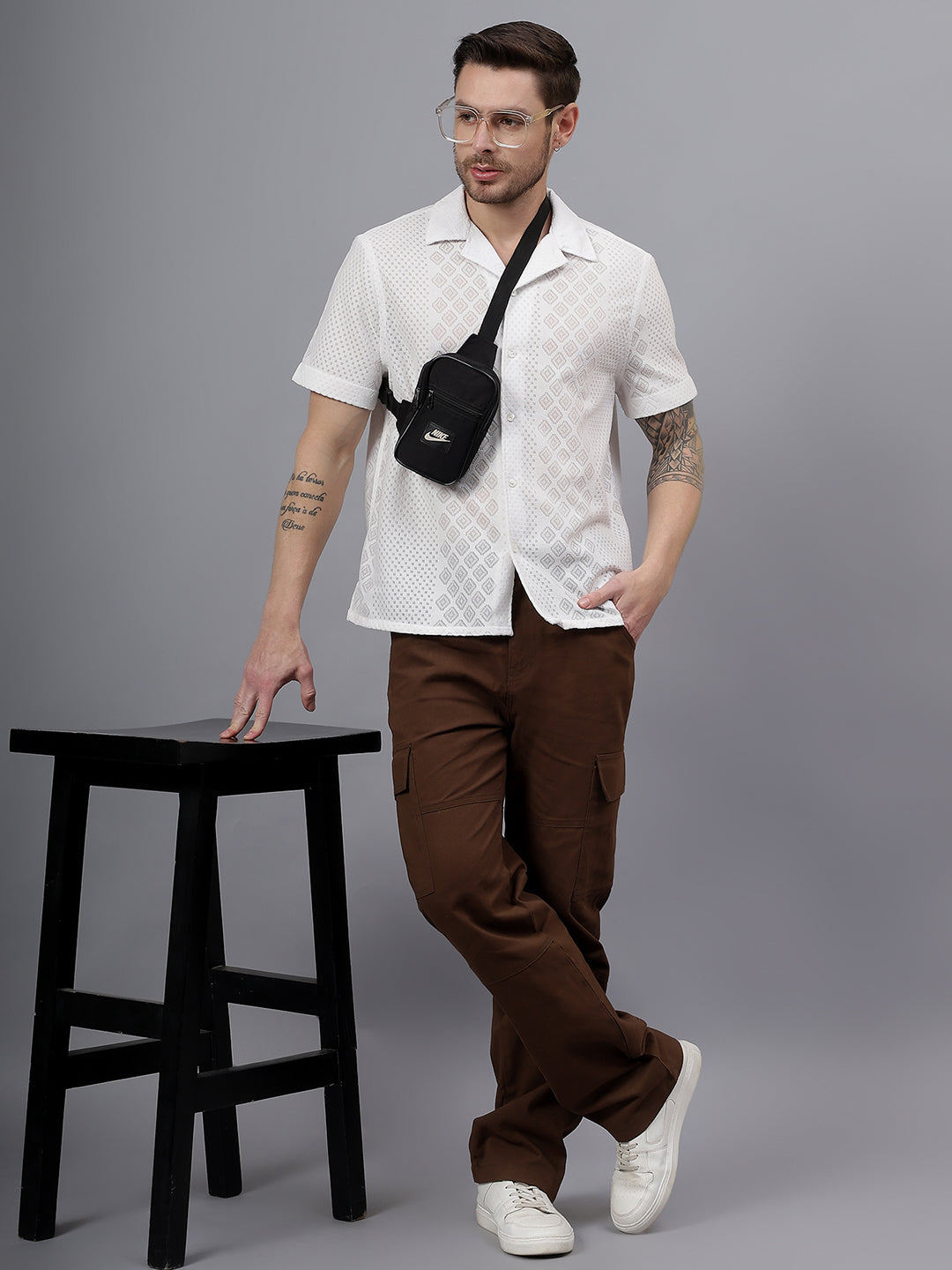 Men Classic Opaque Casual Shirt