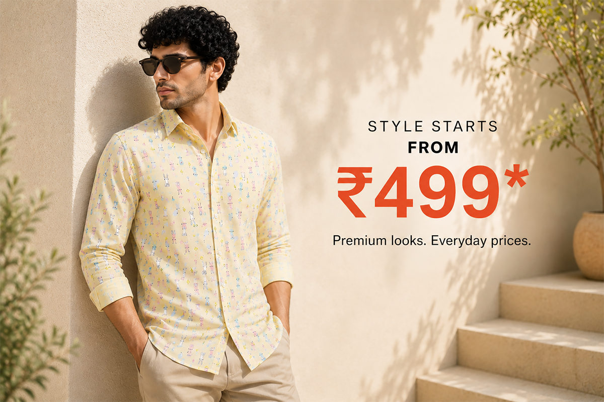 Affordable men's shirt from ₹499