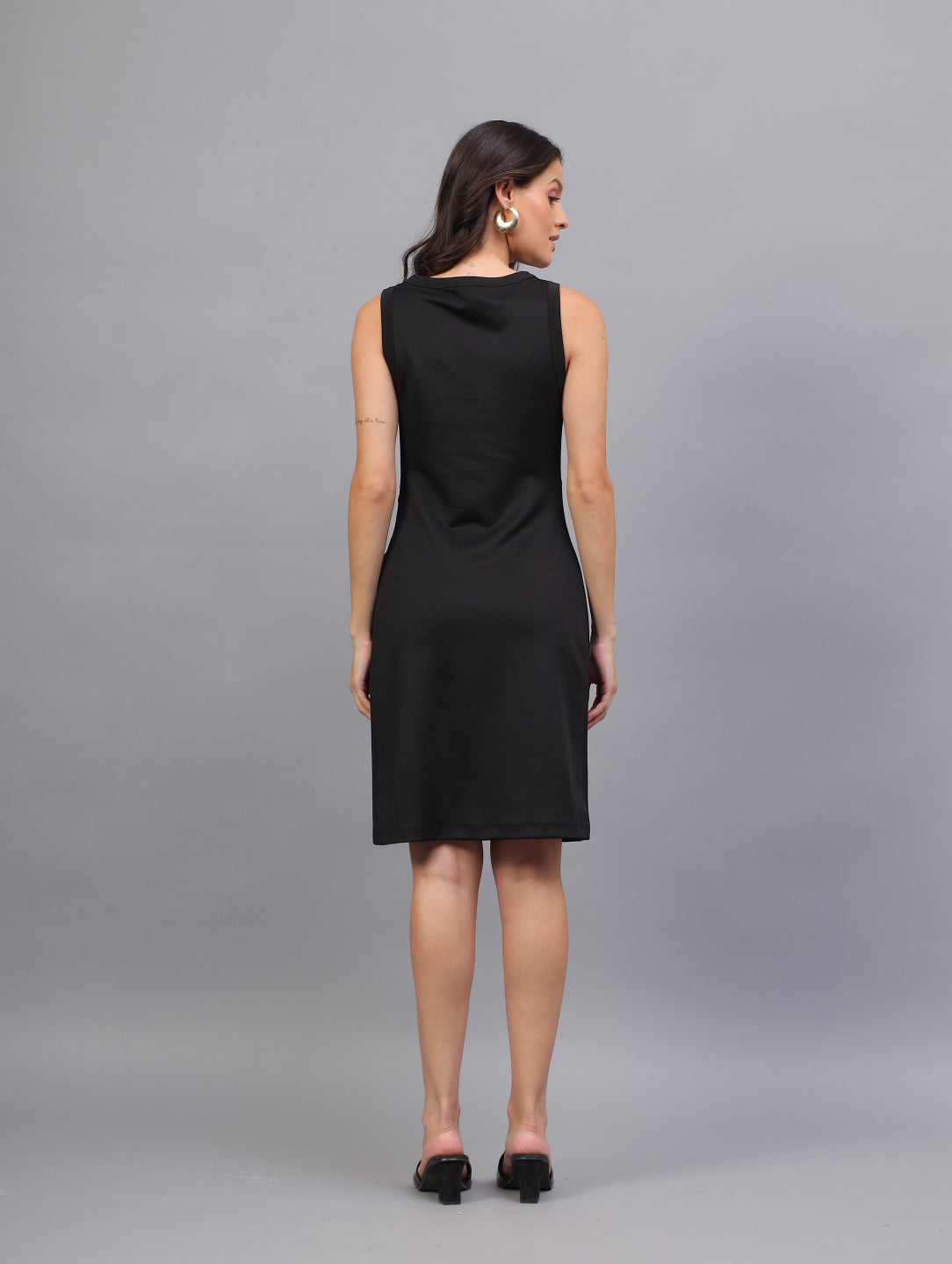 Back To Girl The Noir Knot Party Dress in Black - Image 8
