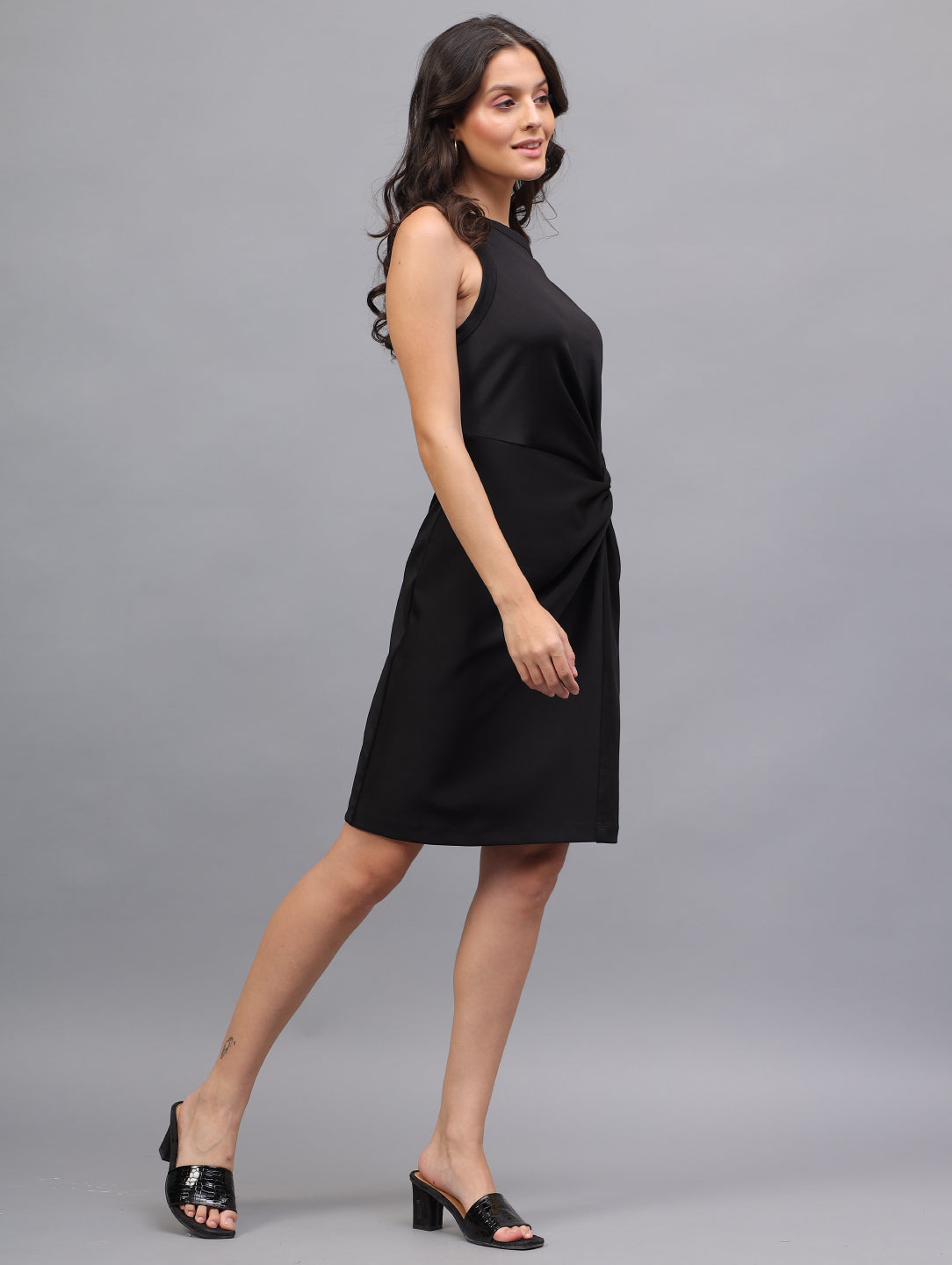 Back To Girl The Noir Knot Party Dress in Black - Image 2
