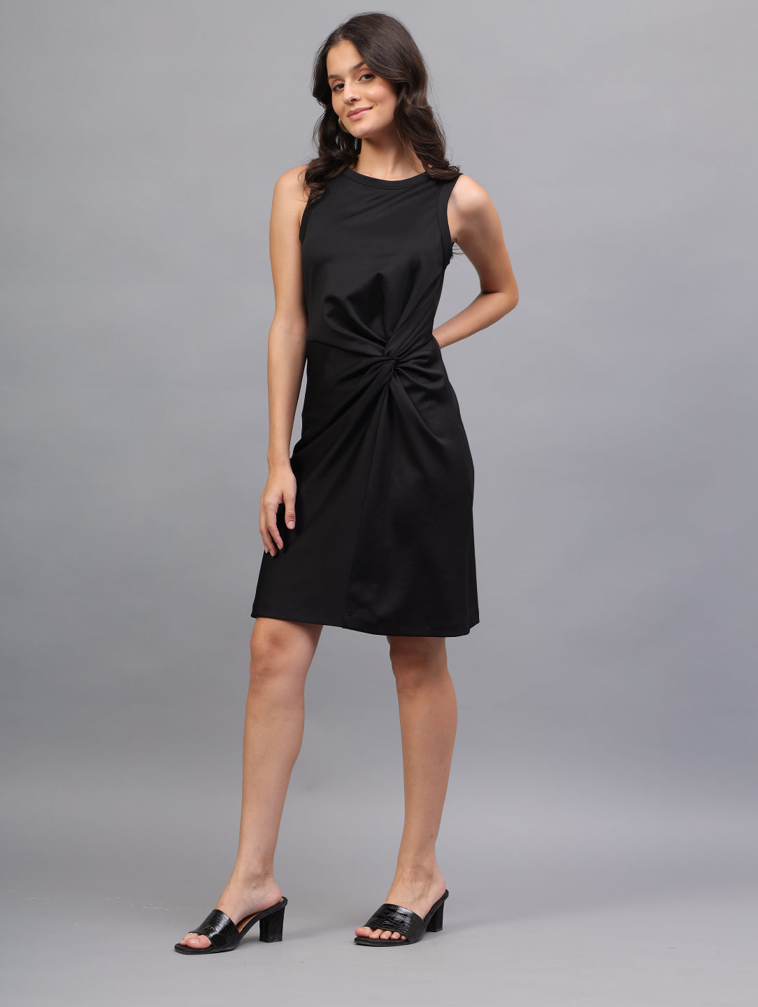 Back To Girl The Noir Knot Party Dress in Black - Image 1