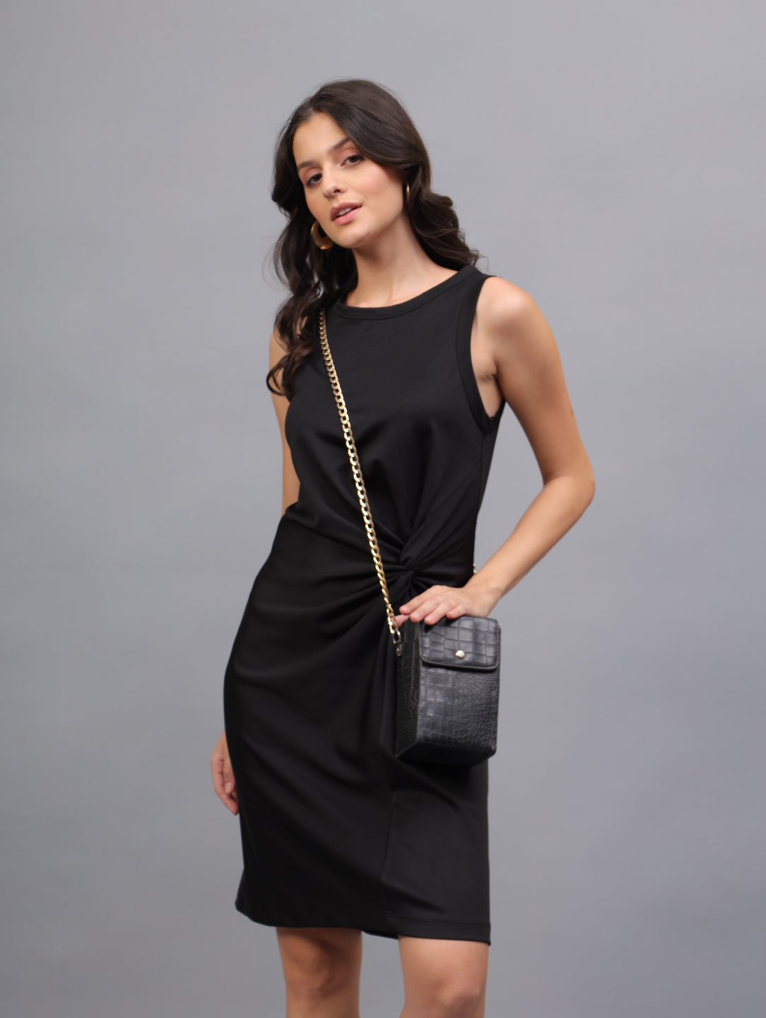 Back To Girl The Noir Knot Party Dress in Black - Image 6