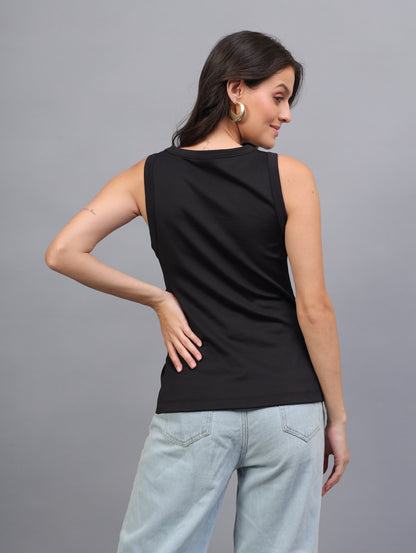 Back To Girl The Noir Knot Party Top in Black - Image 5