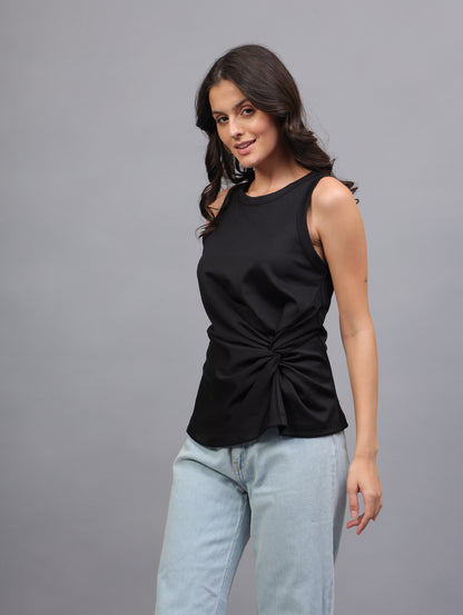Back To Girl The Noir Knot Party Top in Black - Image 6