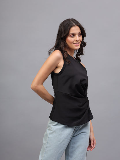 Back To Girl The Noir Knot Party Top in Black - Image 4