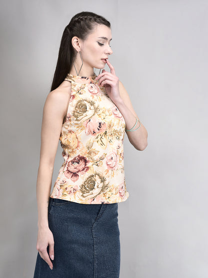 Vintage Rose Floral Party Top