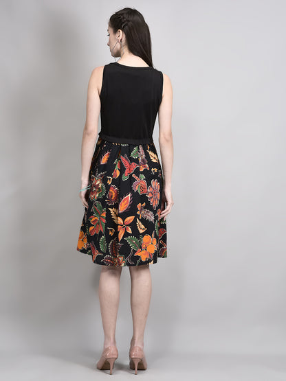 Timeless Black Bodycon Floral Dress