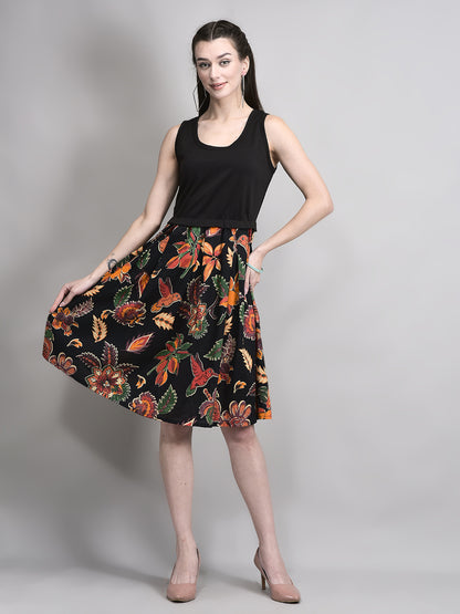 Timeless Black Bodycon Floral Dress