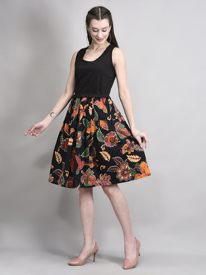 Timeless Black Bodycon Floral Dress