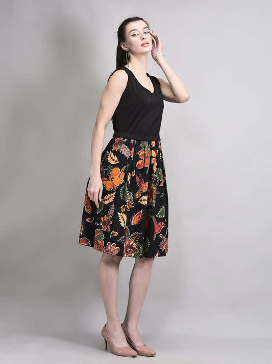 Timeless Black Bodycon Floral Dress