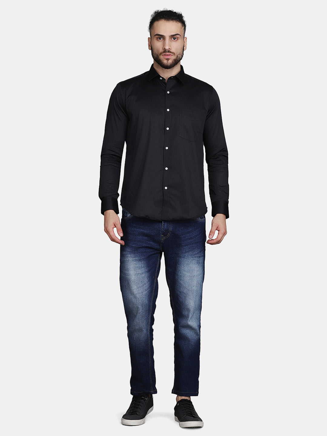 Men Black Classic Casual Shirt