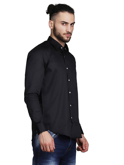 Men Black Classic Casual Shirt