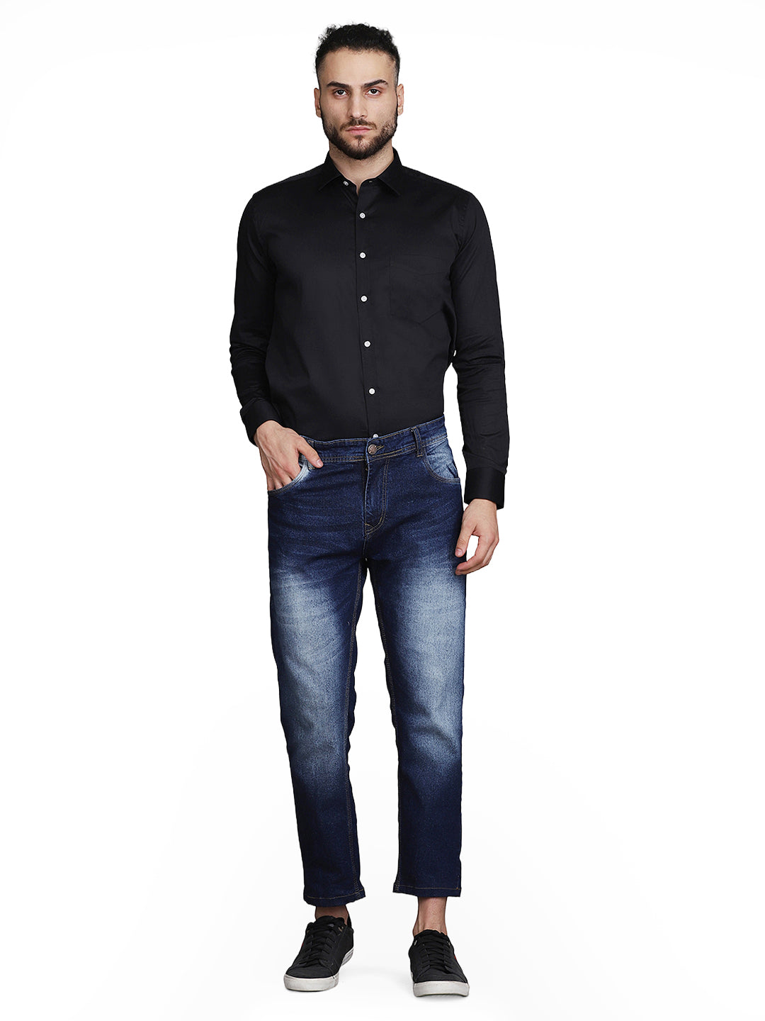 Men Black Classic Casual Shirt