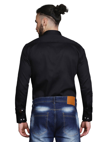 Men Black Classic Casual Shirt