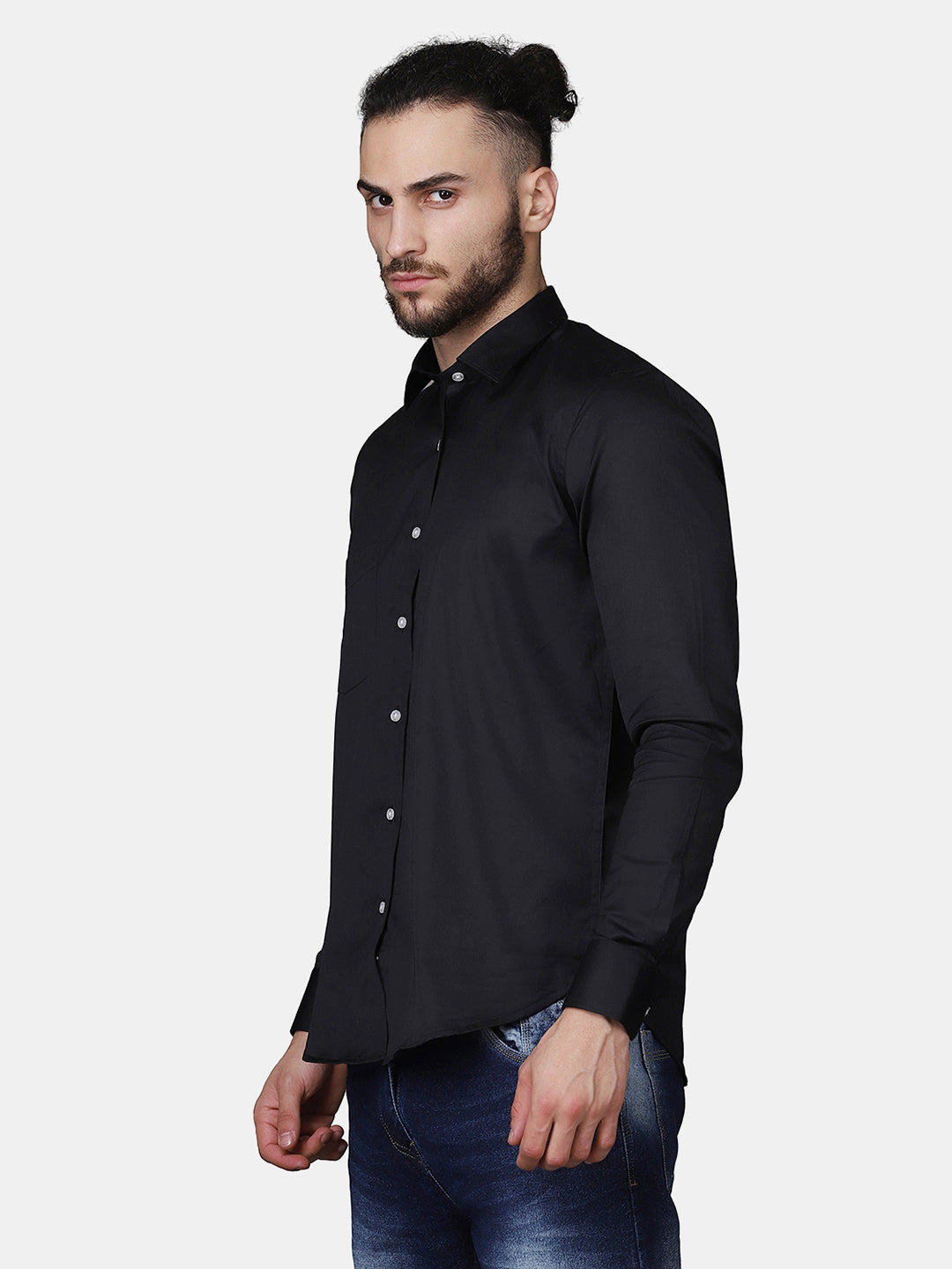 Men Black Classic Casual Shirt