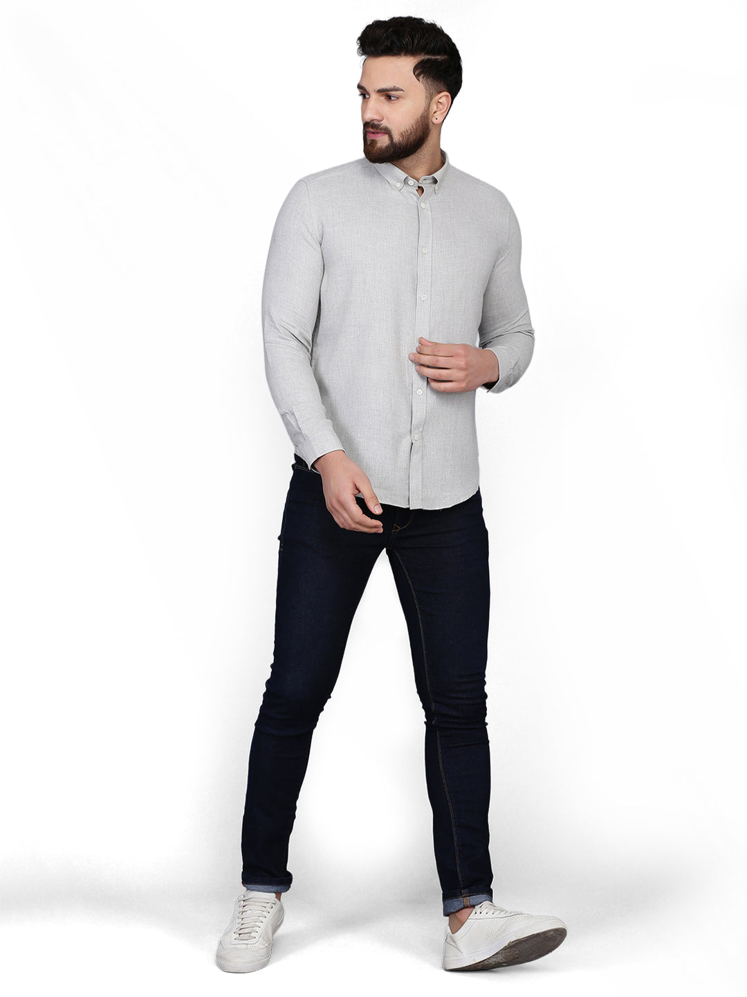 Men Slim Fit Flannel Casual Shirt