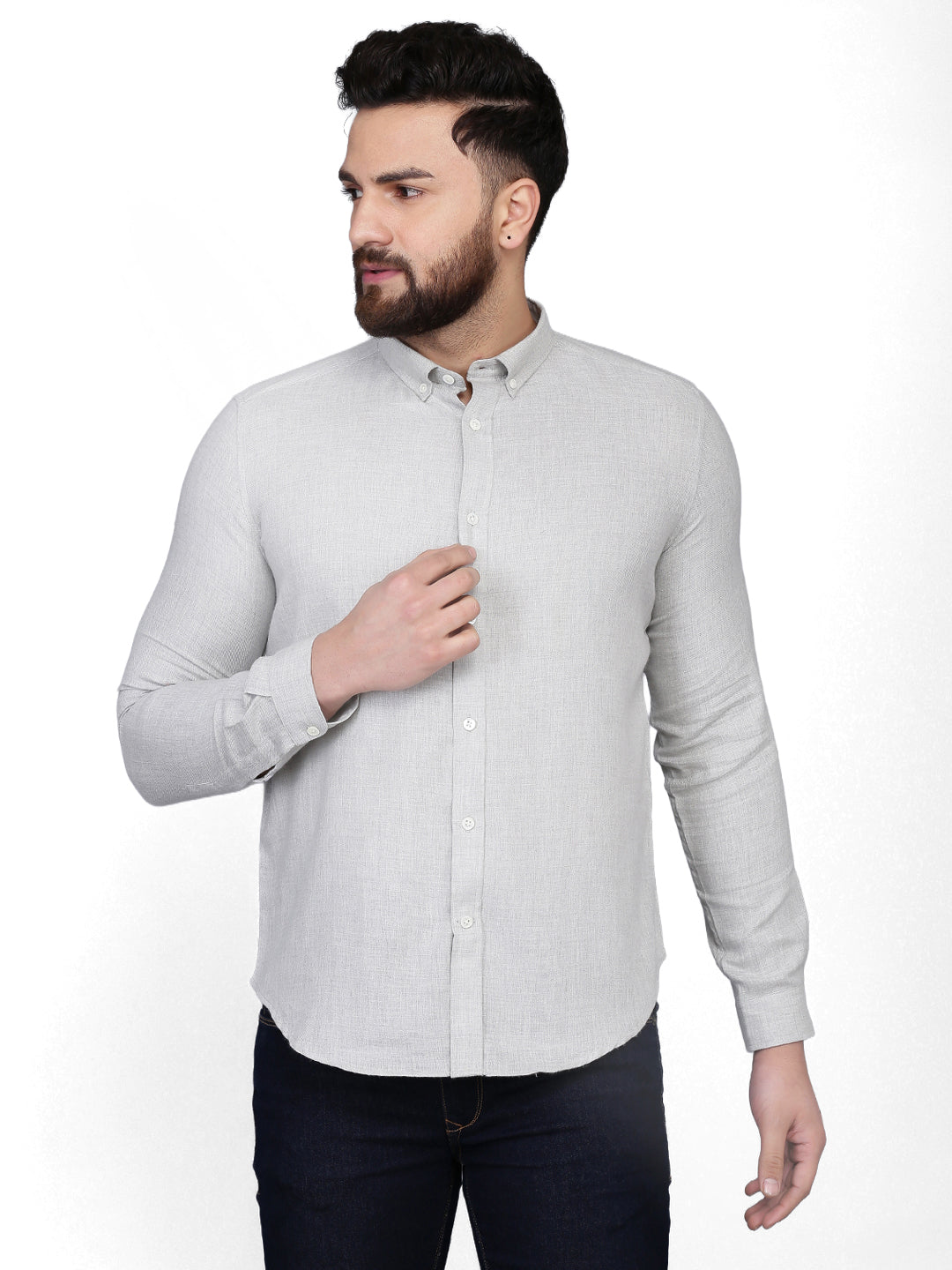 Men Slim Fit Flannel Casual Shirt