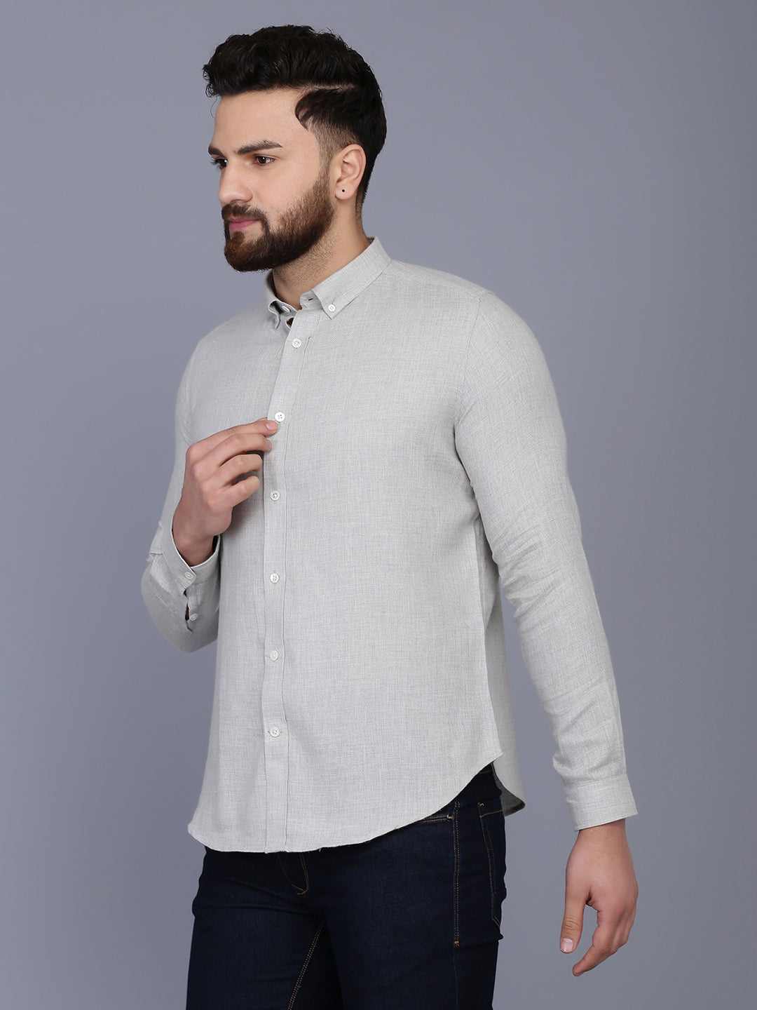 Men Slim Fit Flannel Casual Shirt