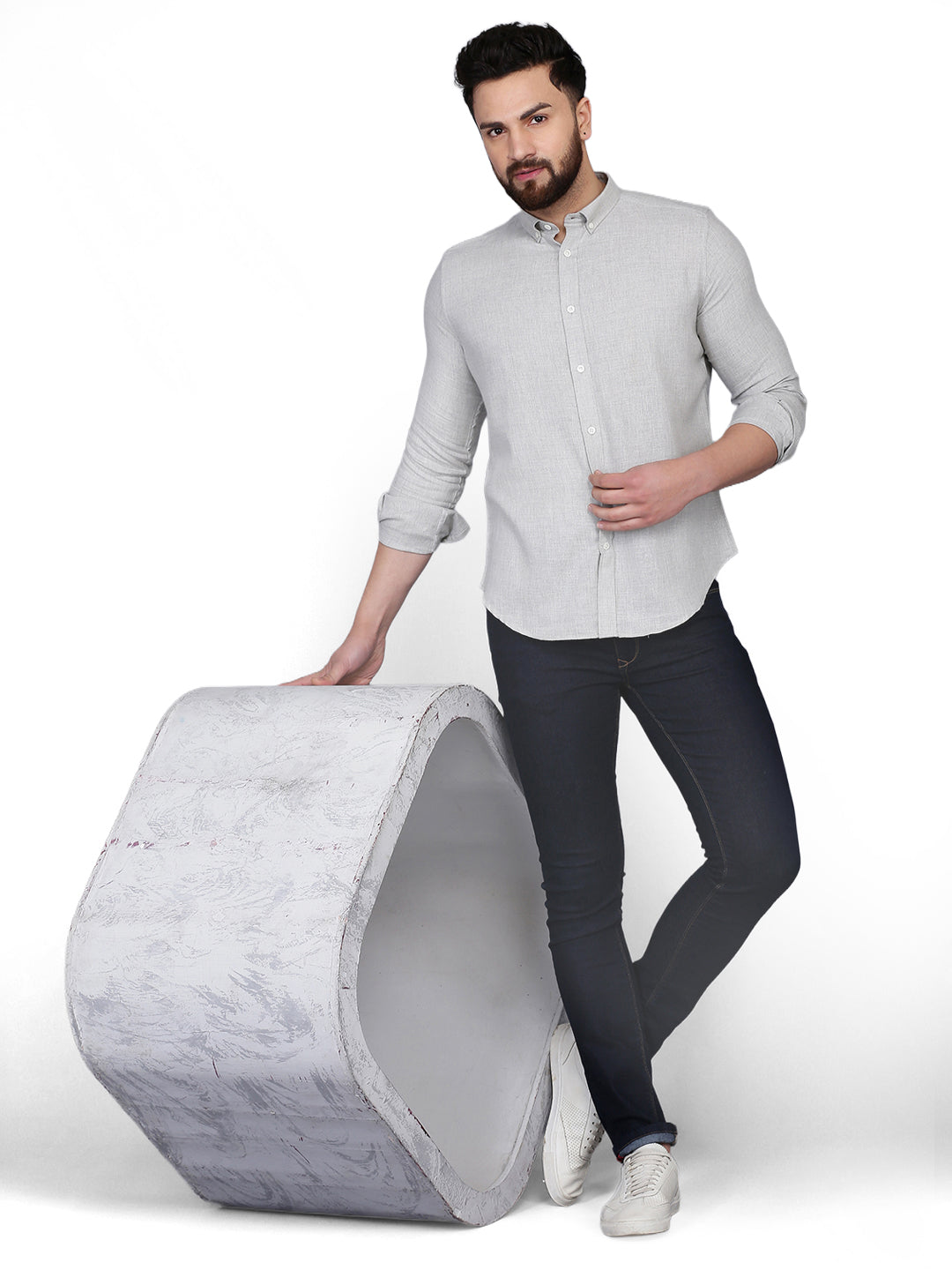 Men Slim Fit Flannel Casual Shirt