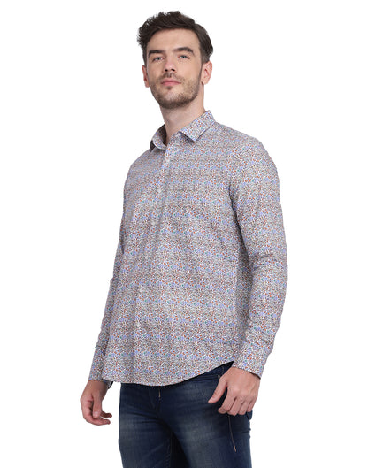 Multi Color Ditsy Flowers Printed Shirt